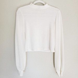 Soft White Mock Neck Top